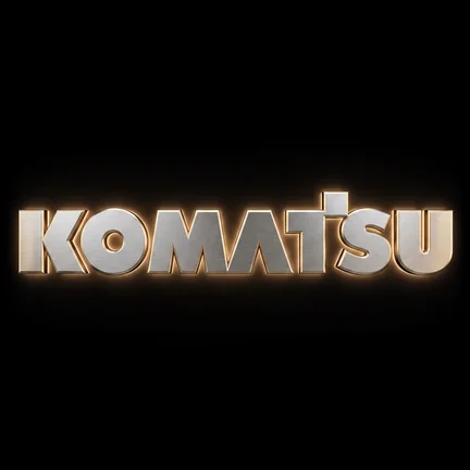 Komatsu spare parts logo — mining and construction machinery
