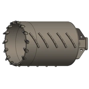 CORE BARREL WITH ROUND SHANK CHISEL