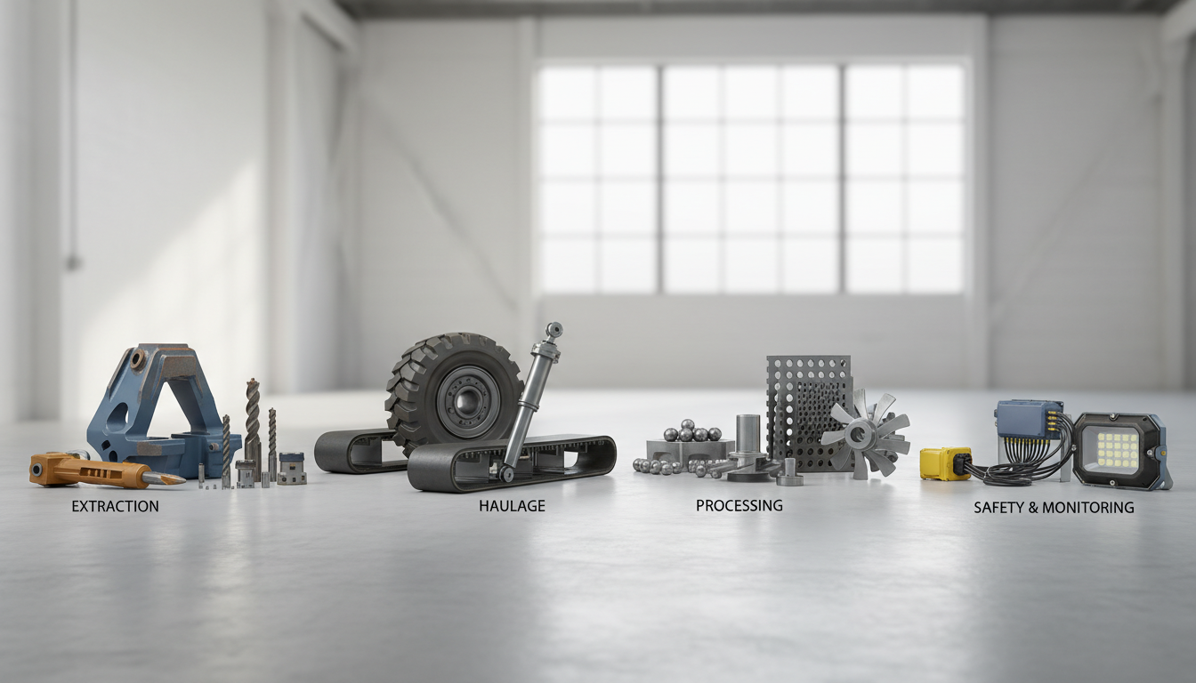 Critical Mining Equipment Parts by Application - mining equipment parts | 3GEN Export
